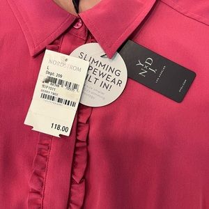 Women’s NYDJ Blouse with Built in Shapewear NWT Size L
